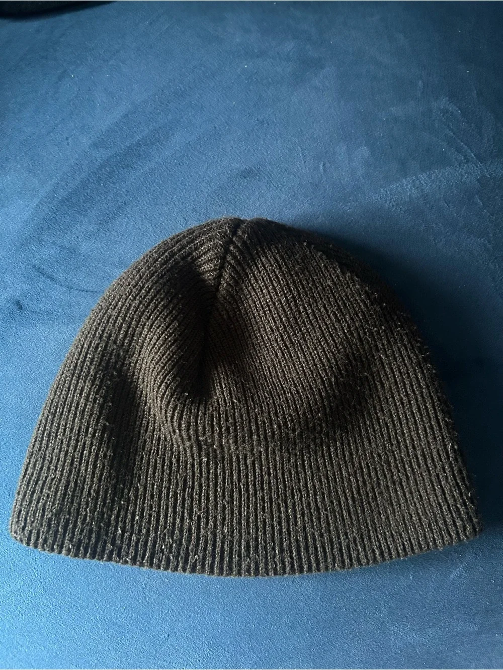 Columbia Black Ribbed Knit Beanie with White Logo